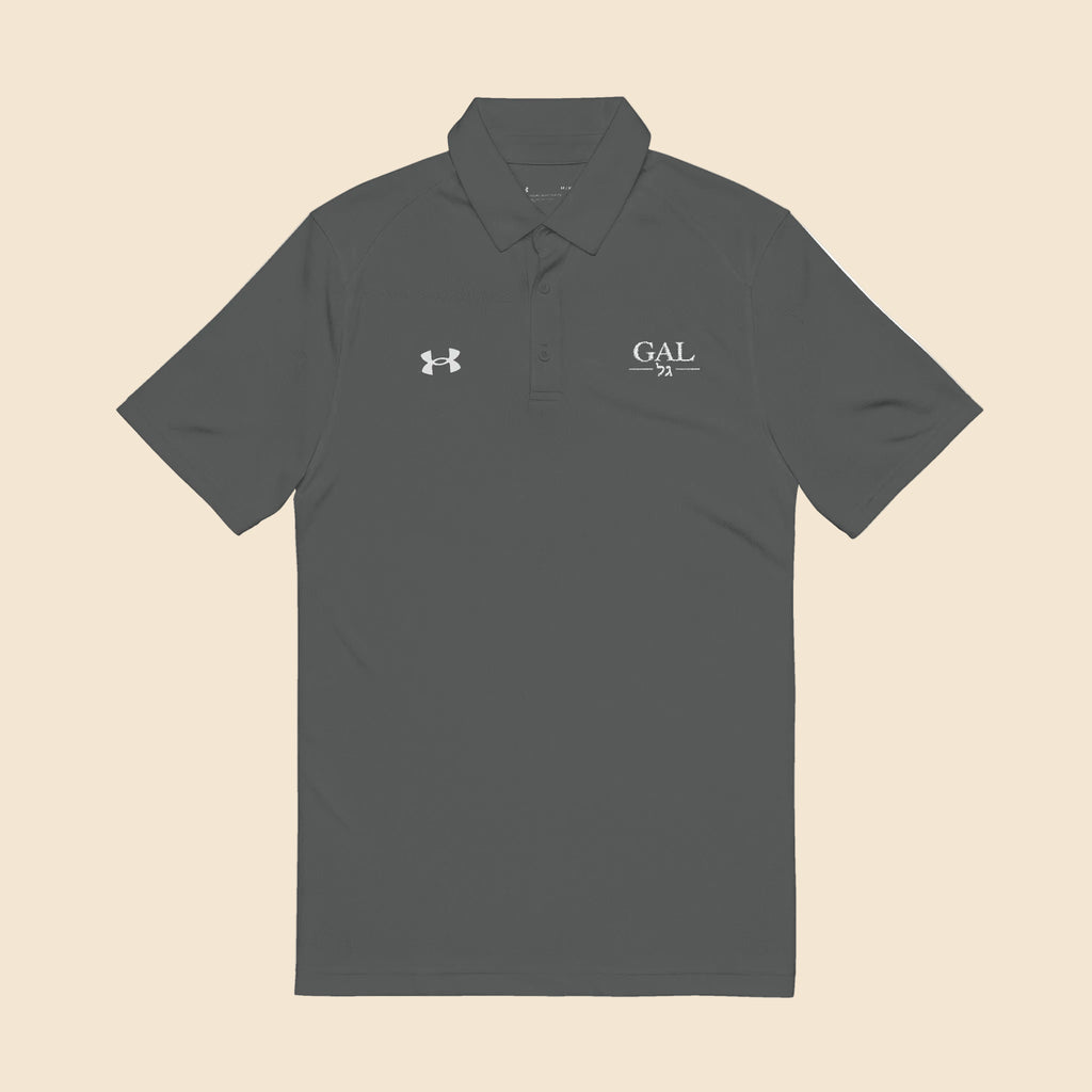 Embroidered Polo Shirt | Grey | Under Armour® Golf Polo
